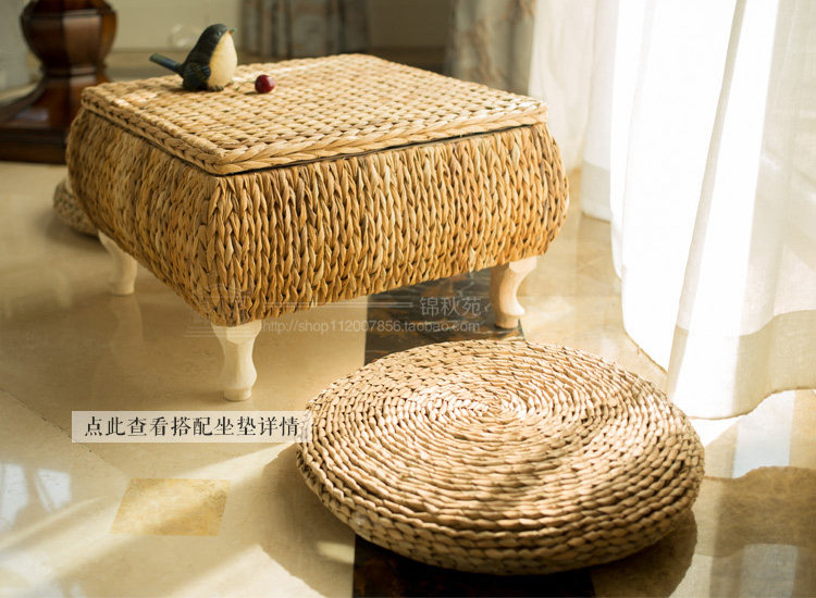 Комплект татами 极有家发现 简约储物藤编和室榻榻米茶几小户型地板阳台飘窗桌子 Jiuzhou Fu