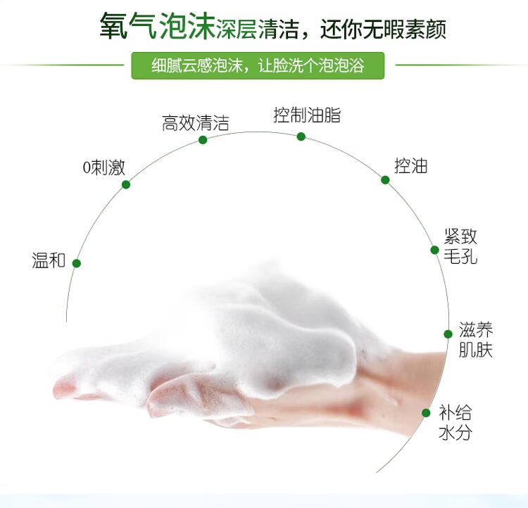 Ngọc trai chính hãng Zhenzhu Thẩm mỹ Oxygen Cleanser Pearl O2 Oxygen Cleanser Sữa Sữa rửa mặt Hàn Quốc srm naruko bản đài