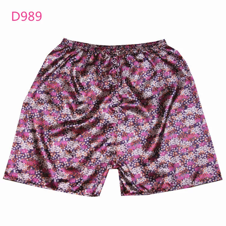 Quần short nhà của nam giới Kích thước lớn Silk Pajama quần bãi biển quần lụa xử lý nhiều màu quần đũi nam cao cấp