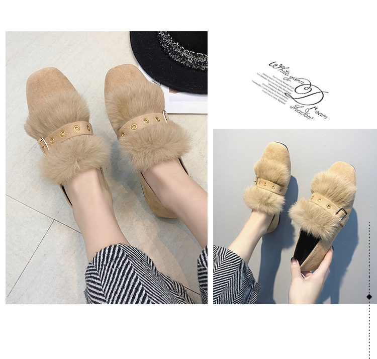 Cộng với đôi giày nhung lông đơn 2018 mùa thu đông mùa đông shop giay dep