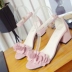 Phiên bản mới của Hàn Quốc 2018 của sandal nữ mùa hè thời trang hoang dã với chất liệu dày và mềm mại của chị gái