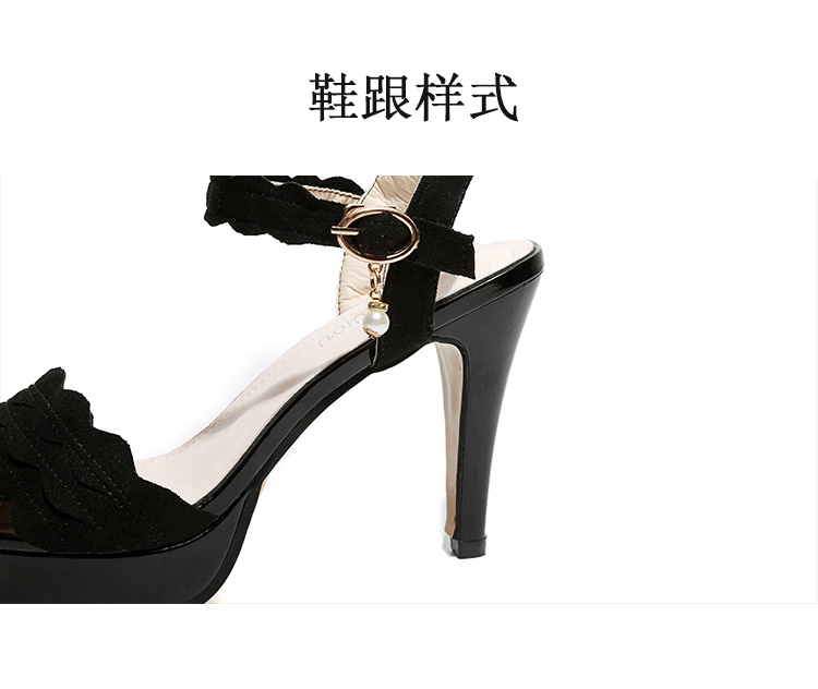 Giày nữ mùa hè 2018 mới thời trang Hàn Quốc Cô gái cao gót gợi cảm Giày cao gót nữ có khóa sau sandal shondo