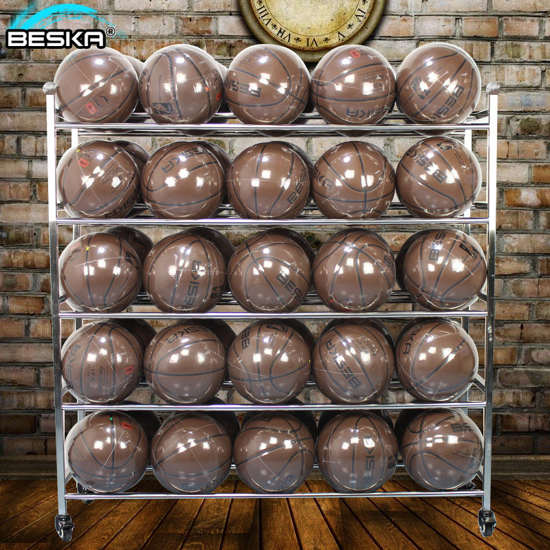 Kindergarten football basketball rack household basketball rack display rack mobile rack cart