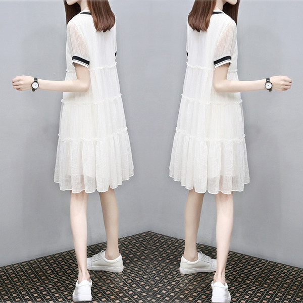 Pregnant Woman Summer Dress Ocean Clothing Online Red Fashion Exterior Wearing Loose Mid Summer Dress 2022 Summer Suits