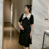 Pregnant Woman Summer Clothing Dress High End Net Red Pregnancy Maternity Dress Damp Spicy Mother Personality Fashion Pregnant Woman Skirt Summer Long