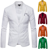 Small Suit Jacket Mens Spring Fall Casual Pure Color Uppie Handsome Mens Suit Fashion Gown White West Suit Tide