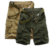 Tide brand tooling pants loose cotton wear-resistant pants casual multi-pocket shorts big pants summer pants men