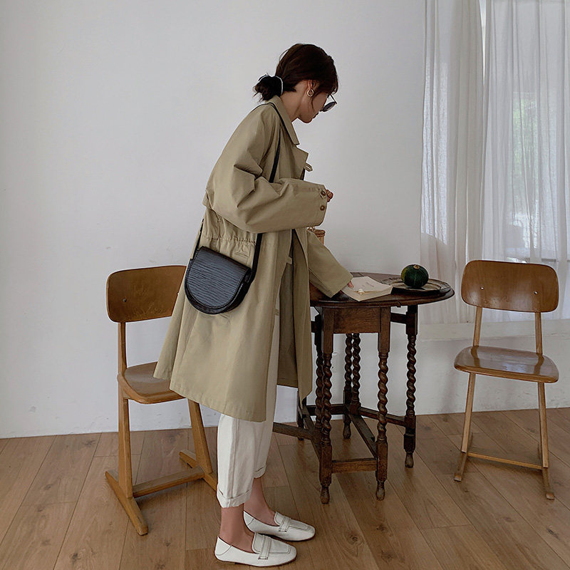 Medium-long version overalls female spring autumn 2022 new small sub-day family retro loose 100 lap spring autumn jacket