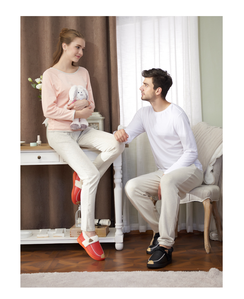 Mua một tặng một đôi dép bông mùa đông miễn phí cho nữ trong nhà đôi ấm áp nhà dày đáy chống trượt với giày cotton dép đi trong nhà chống trơn trượt