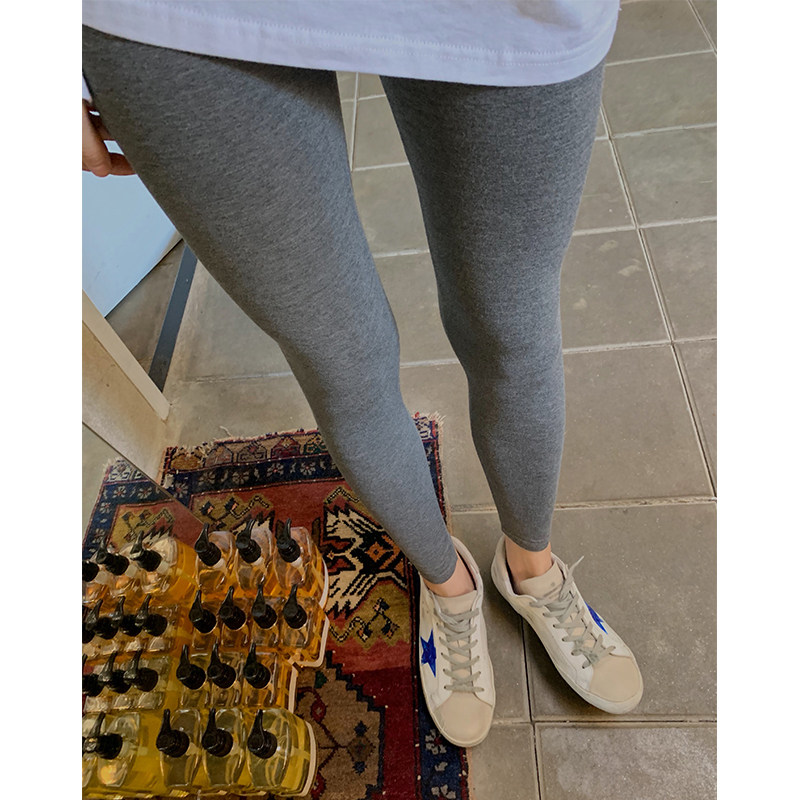 Pregnant women low waist inner pants Modell spring and summer fashion trend mom gray small feet tight spring and autumn wear nine-point pants outside the spring and autumn