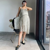 Платье для беременных, юбка, свежая летняя одежда, длинное платье-комбинация, цветочный принт, свободный крой, средней длины, городской стиль