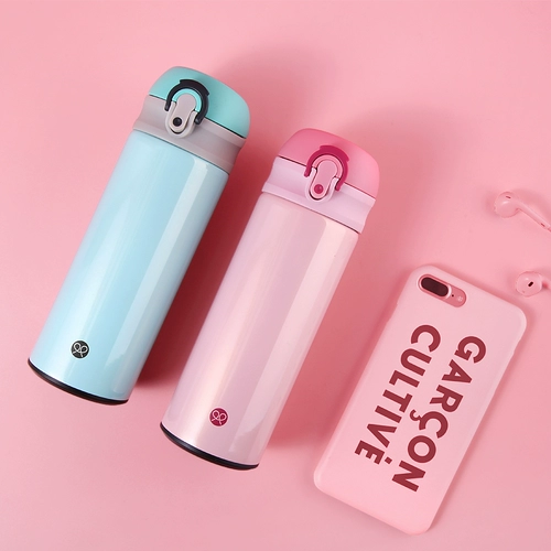 Портативный креативный стакан подходит для мужчин и женщин для влюбленных из нержавеющей стали с гравюрой