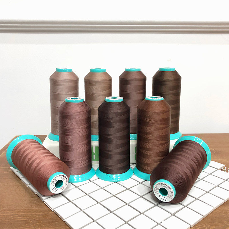 60 FUJIX Japan Fujik machine sewing thread sewing machine thread long fiber king pagoda thread 5000 meters brown