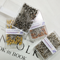 High-quality metallic bead needles gold pins bead needles fixed needles clothing draping needles pearl needles 100 pieces