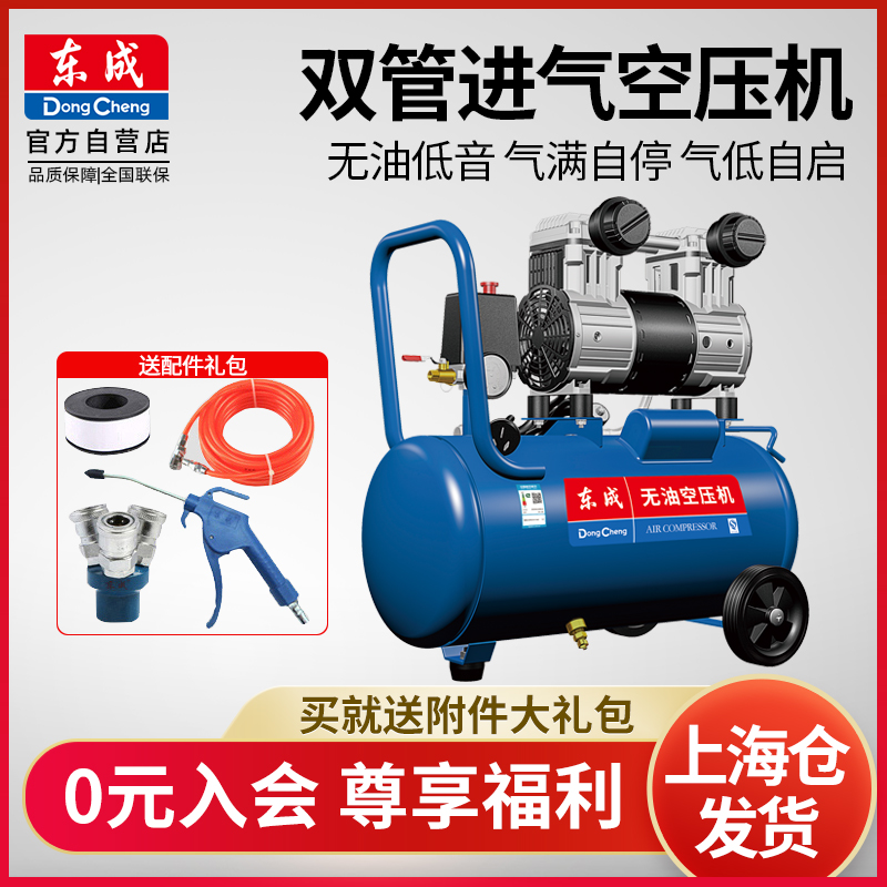 East Adult Air Pump Air Compressor Small High Pressure Air Compressor No Oil Bass 220V Woodworking Home Beating Air Pump