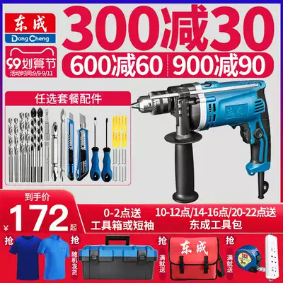 Dongcheng impact drill household multi-function Z1J-FF-16 Dongcheng electric drill dual-purpose electric drill gun drill electric tool