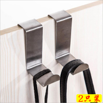 Stainless steel nail-free door rear adhesive hook dormitory door hanger S-type universal traceless clothes hook coat rack