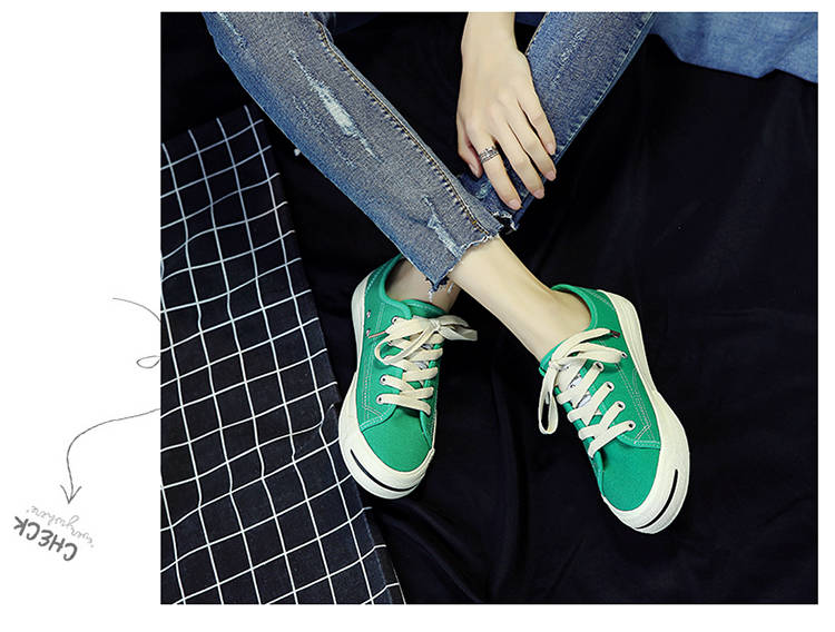 Giày vải đen nữ 2018 hè 2018 phiên bản mới của Hàn Quốc shop giày thể thao