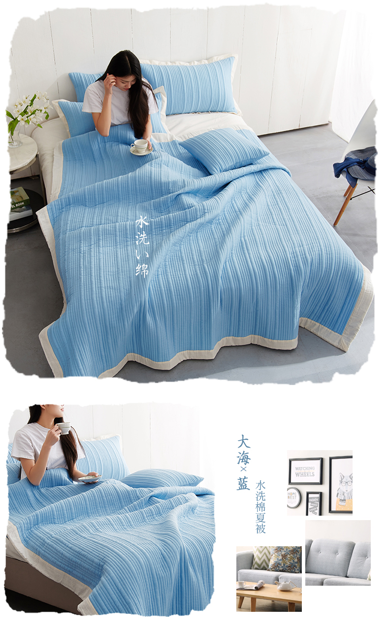 Châu âu trải giường ba bộ màu rắn rửa bông quilting bởi Hàn Quốc điều hòa không khí chần sheets trải giường cover