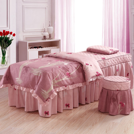 金祤鑫美容床罩四件套纯色加厚磨毛美体按摩床