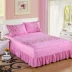Một gia đình bốn 1,8 m giường kiểu váy mùa xuân nhám váy dày với khăn trải giường ren bedspread ba mảnh - Bộ đồ giường bốn mảnh