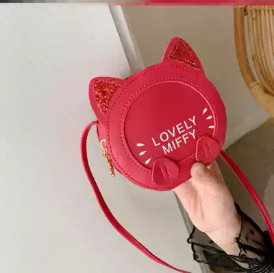 Children's New Year's small bag new children's girls bag crossbody red New Year cute satchel foreign pie tide
