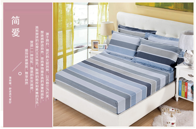 Bông trang bị bông trải giường đơn mảnh ba mảnh giường nệm bảo vệ 1.21.51.8 m Khăn bộ tùy chỉnh - Trang bị Covers ga giường chun