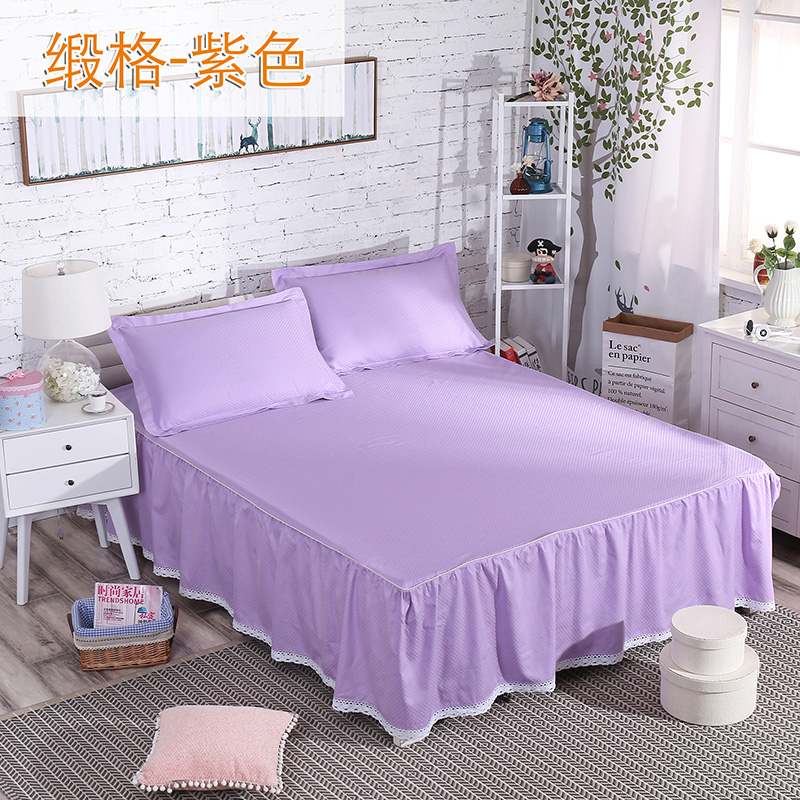 Trải giường cotton đơn mảnh giường loại váy cotton twill chăn mền Simmons 1.8 m giường gạo nệm bìa giường nhóm thứ tự