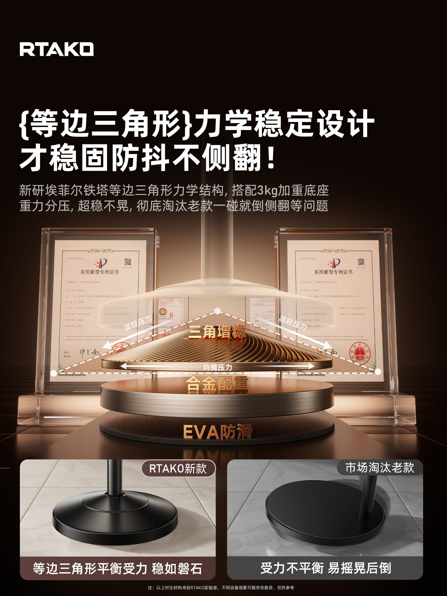 Rtako Tablet Stand 2025 New Model Floor-Standing Lazy Magnetic Phone Holder Desktop Bedside iPad Stand for Watching on Bed Universal 360-Degree Multi-Functional Video Shooting Stand