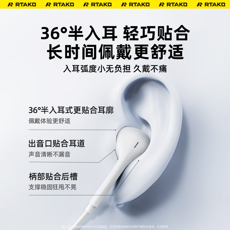 Wired Headphones with Type-C Interface for Mobile Phones and Tablets, Suitable for Apple Iphone17/16/15/ iPad Huawei