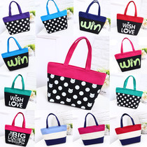 Thickened waterproof canvas oxford cloth hand carrying lunchbox mommy bag handbag handbag small cloth bag lunch bag for work womens bag