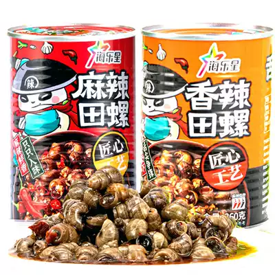 Canned 360gX1 bottle spicy spicy fried field snail snail meat Open cover instant snacks mud snail snack cooked food