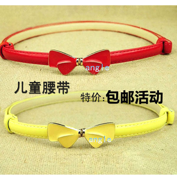 Special Offer Kids Girls Adjustable Bow Belt Wild Women Candy Color Lady Rawhide Belt Accessories