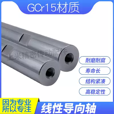 High precision g6 quenching pointing shaft internal thread type SFJT25-100-M8 hard chrome plating PSFJT25
