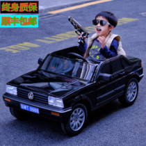 Santana childrens electric four-wheel car Boys and Girls baby double adults can take super large remote control toy car