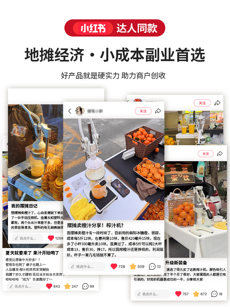 Manual Juicer for Commercial Use, Orange Juice Press, Fresh Juice Extractor, Hand-Pressed Orange and Lemon Squeezer