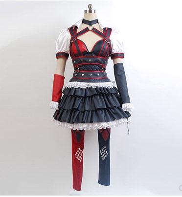 Batman Arkham Asylum Female Clown Cosplay Harley Quinn Cosplay Costume Female Clown Outfit Batman Arkham Asylum Female Clown Cosplay Harley Quinn Cosplay Costume Female Clown Outfit