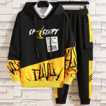 Spring and Autumn Youth Clothes Men Korean Leisure Sports Two Piece Set Junior High School Students Handsome Clothes