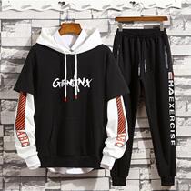 2020 new mens hooded sweater mens trend hip hop spring autumn loose student casual fashion brand matching set