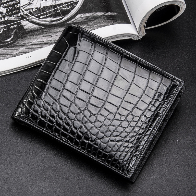 Thai crocodile wallet men's fur wallet short wallet multi-card large capacity card pack manual change
