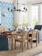 American retro solid wood dining table and chair combination rectangular wood color household dining table French high-end retractable dining table