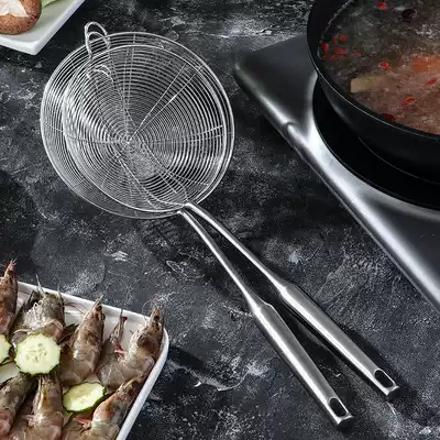 304 stainless steel line leak with hook large net leak hot pot colander net fishing line fishing chicken wings dumpling fried spoon
