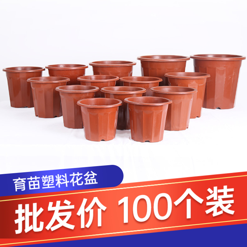 Plastic plastic flower pot thickened durable special price processing manufacturer direct sales seed flower small nursery pot large clearance