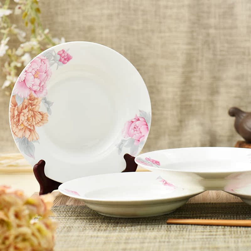 Ceramic plate plate plate ipads porcelain child deep dish dish soup plate FanPan pack dumpling dish 4 mail