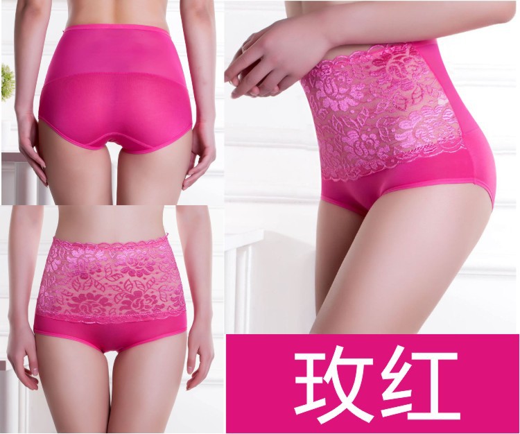 Eo cao ren lưới gợi cảm bụng nữ đồ lót bán buôn thoáng khí hip modal cotton tóm tắt mùa hè quần lót nữ cho người béo
