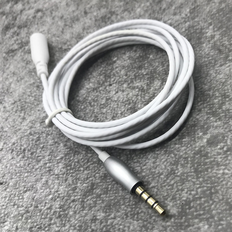Headphone extension cord extension cord aux plug with microphone wire-controlled call 2m adapter universal K song recording tablet connection box audio male to female 3 5mm audio adapter