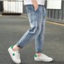 2020 mùa xuân và mùa thu quần quần trẻ em trai Jeans nam Quần bông Loose đàn hồi quần mùa thu quần. 