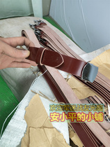 Old fashioned yellow roller artificial leather belt 65 smooth buckle belt veterans belt roller inner belt old stock