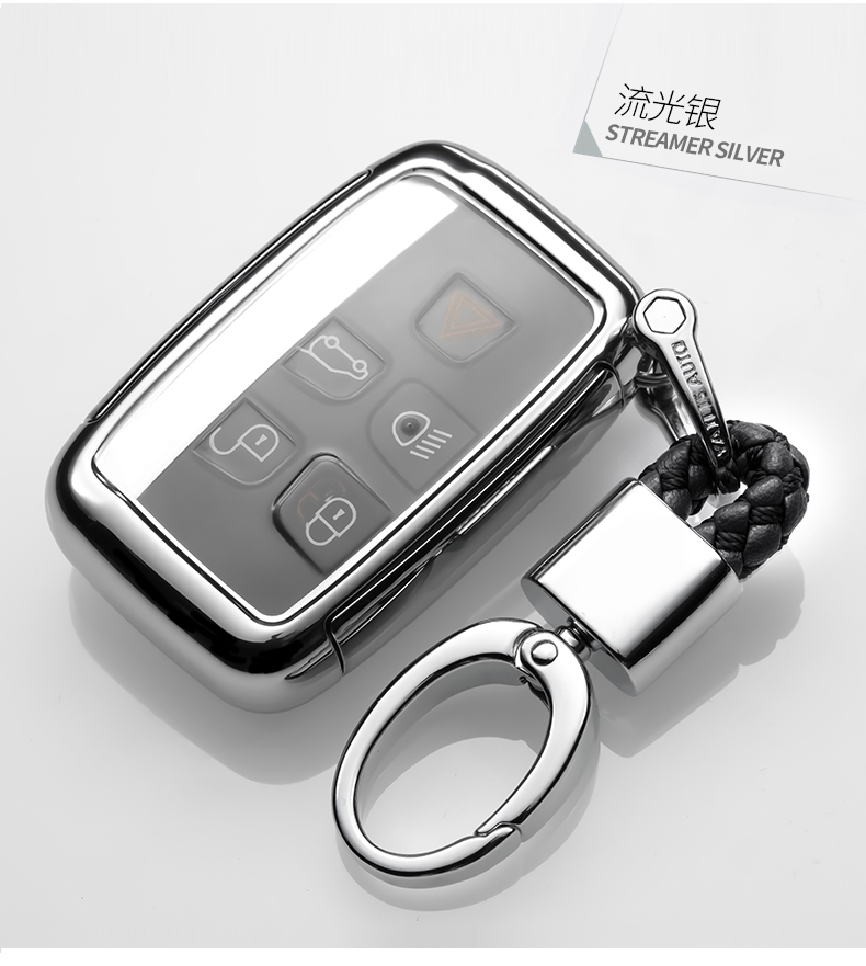 汽車之家 捷豹路虎XE XF XJ FTYPE智能鑰匙專用油蠟皮TPU車鑰匙包套美廉社