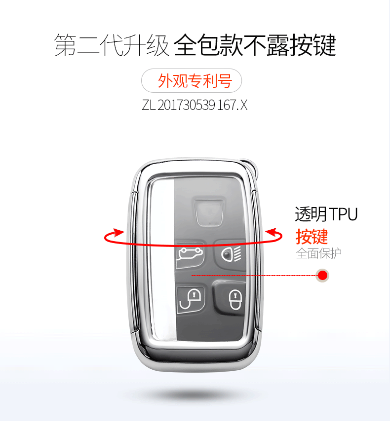 汽車之家 捷豹路虎XE XF XJ FTYPE智能鑰匙專用油蠟皮TPU車鑰匙包套美廉社